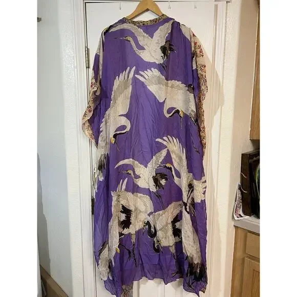 NWT Aratta Obsessed Kimono Cream Fushia One Size NEW - Picture 5 of 5